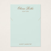 Vintages Skript Light Turquoise Necklace Display (Vorderseite)