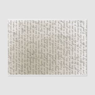Vintages Skript-Text-Kunst-Seidenpapier Seidenpapier