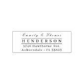 Vintages Skript Verheiratet Couple Rücksendeadress Permastempel (Design)