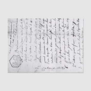 Vintages Skripthandschreiben Seidenpapier