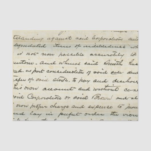 Vintages Skripthandschriftenschreiben Seidenpapier (Vorderseite)