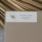 Vintages Skriptmonogramm-Rücksendeadresse