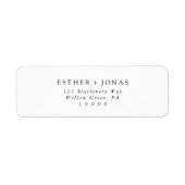 Vintages Skriptrückgabeadressen-Etikett (Vorne)