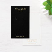 Vintages Skriptschwarzer Ohrring-Display (Schreibtisch)