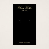 Vintages Skriptschwarzer Ohrring-Display (Vorderseite)