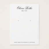 Vintages Skriptweißer Ohranzeigekarte (Vorderseite)