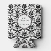 Vintages Skull Gothic Damask Muster HALLOWEEN Dosenkühler (Rückseite)