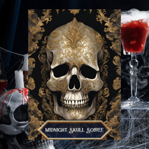 Vintages Skull Gothic Halloween Adult Party Einladung