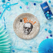 Vintages Skull & Spione Halloween Pappteller (Party)