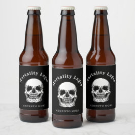 Vintages Skull Spooky Halloween Bierflaschenetikett