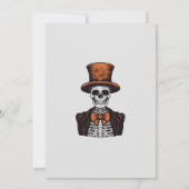 Vintages Skull Top Hat Adult Halloween-Party Einladung (Rückseite)
