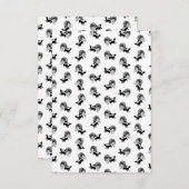 Vintages Skunkmuster CUSTOM HINTERGRUNDFARBE Dankeskarte (Vorne/Hinten)