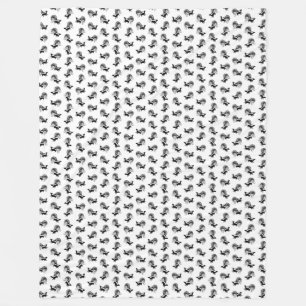 Vintages Skunkmuster CUSTOM HINTERGRUNDFARBE Fleecedecke