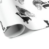 Vintages Skunkmuster CUSTOM HINTERGRUNDFARBE Geschenkpapier (Rolleneckpunkt)