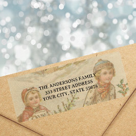 Vintages Sleigh Ride Winter Address Label