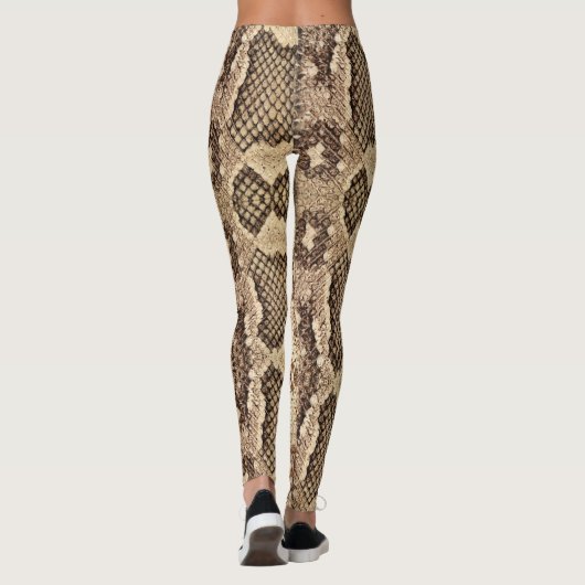 Vintages Snakeskin-Muster Leggings (Rückseite)