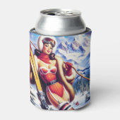 Vintages Snowboard-Button Dosenkühler (Kanne Vorderseite)