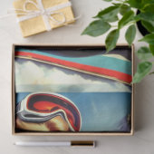 Vintages Snowboard-Button Seidenpapier (Geschenk)