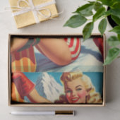 Vintages Snowboard Button Up Seidenpapier (Geschenk)