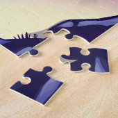 Vintages Snowboard-Reiseplakat Puzzle (Seite)