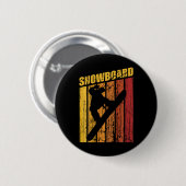 Vintages Snowboard Snowboarden Skiurlaub Snowbo Button (Vorne & Hinten)