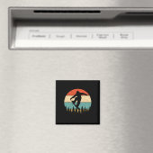 Vintages Snowboarden - Retro-Snowboard Magnet (In Situ (Geschirrspüler))