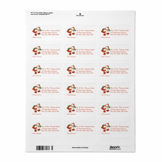 Vintages Snowman-Adressetikett Adressaufkleber (Vorne)