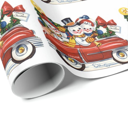 Vintages Snowman-Feiertagsverpackungspapier Geschenkpapier (Rolleneckpunkt)