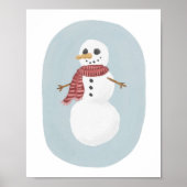 Vintages Snowman Weihnachtsdekor-Poster Poster (Vorne)