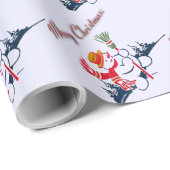 Vintages Snowman Wrapping Paper Geschenkpapier (Rolleneckpunkt)