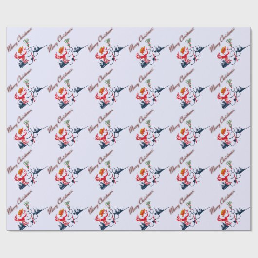 Vintages Snowman Wrapping Paper Geschenkpapier (Flach)
