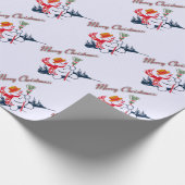 Vintages Snowman Wrapping Paper Geschenkpapier (Ecke)