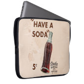 Vintages Soda Poster Laptopschutzhülle (Vorne Rechts)