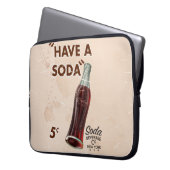Vintages Soda Poster Laptopschutzhülle (Vorderseite Links)