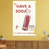 Vintages Soda Poster Leinwanddruck (Insitu (Wohnzimmer))