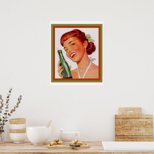 Vintages Soda-Werbeplakat Poster (Küche)