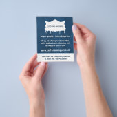 Vintages Sofa, elegantes Blau, Antiquitätenhändler Flyer (Gruppe)