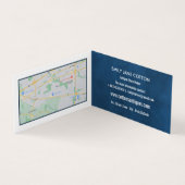 Vintages Sofa, elegantes Blau, Antiquitätenhändler Visitenkarten (Innenseite)