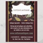 Vintages Sofa, Lila Boho Chic, antikes Store Flyer (Vorne)