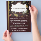 Vintages Sofa, Lila Boho Chic, antikes Store Flyer (Hand)