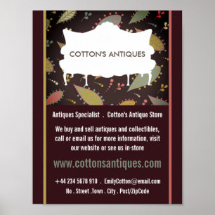 Vintages Sofa, Lila Boho Chic, antikes Store Poster