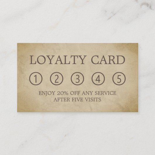 Vintages Sofa & Paper Antiquitätengeschäft Treuekarte (Vorderseite)