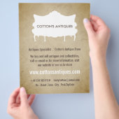 Vintages Sofa, Vintages Papier, Antiquitätenhändle Flyer (Hand)