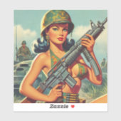 Vintages Soldier-Button Aufkleber (Blatt)