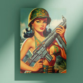 Vintages Soldier-Button Postkarte