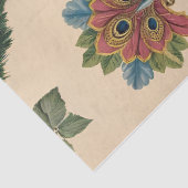 Vintages Solo-Pfauendeckenpapier Seidenpapier (Detail)