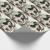 Vintages Sombrero-Button Geschenkpapier (Ecke)