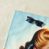 Vintages Sommer-Button-Up-Mädchen Strandtuch (Beispiel)