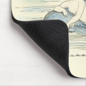 Vintages Sommerangebot für Meerjungfrau und Dolphi Mousepad (Ecke)