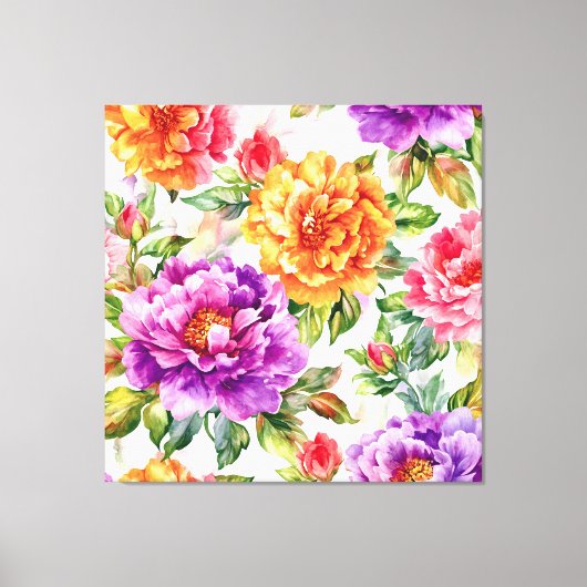Vintages Sommerblutlicht Florals Leinwanddruck (Vorderseite)